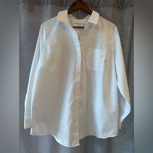 Coldwater Creek No Iron button down white dress shirt - new!